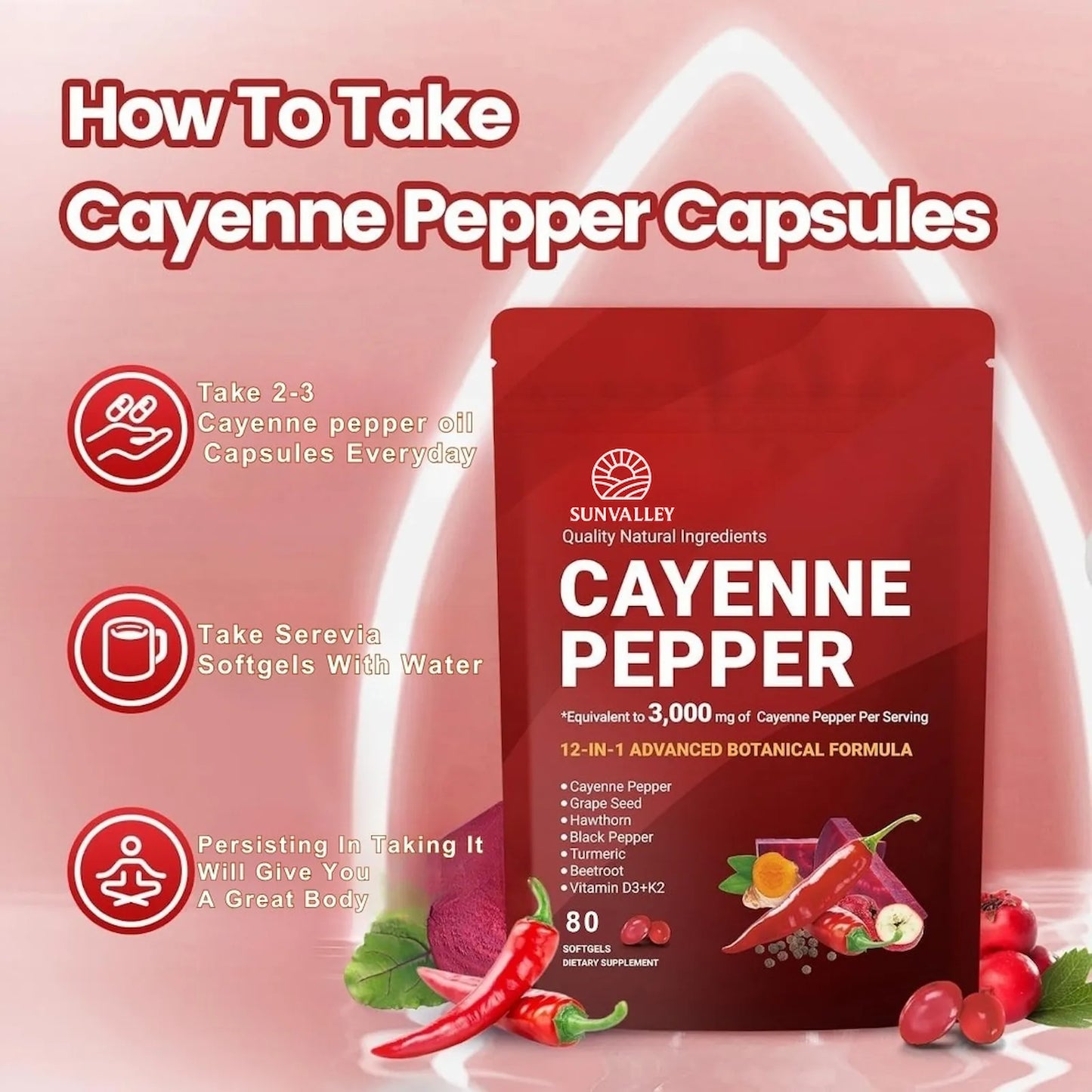Cayenne Pepper Softgels For Men